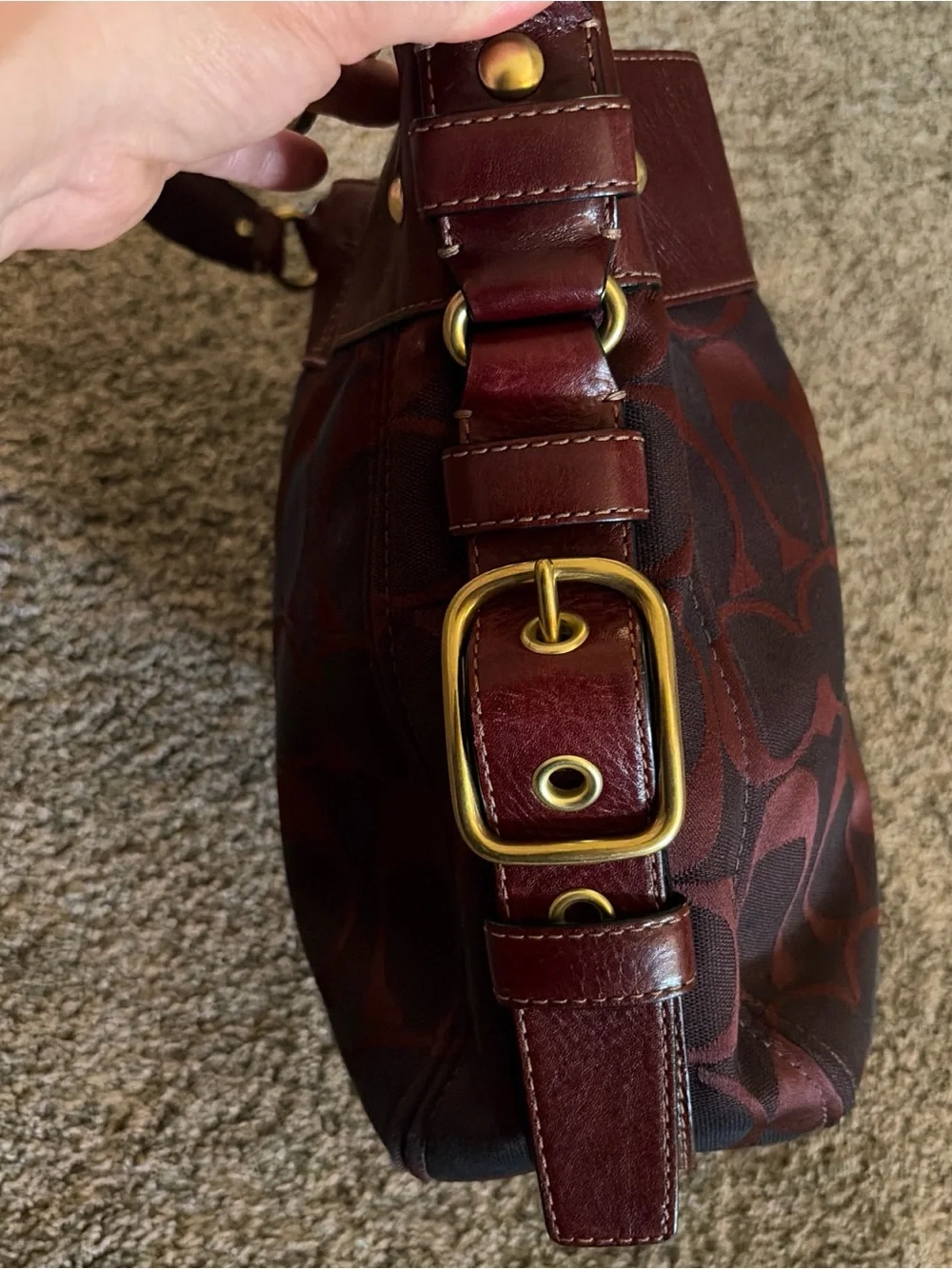 Coach Large Zoe Hobo Bag (Style 12657) - Picture 5 of 8